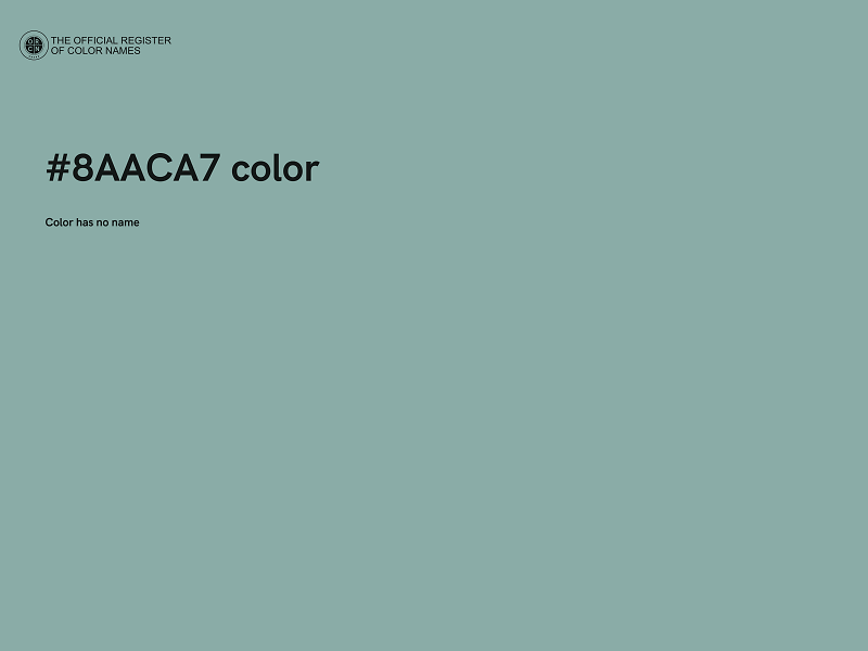 #8AACA7 color image