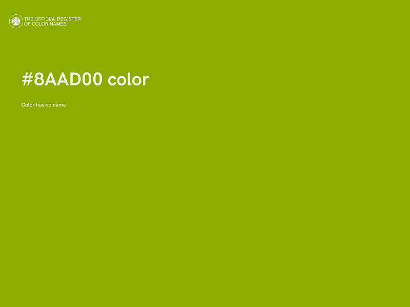 #8AAD00 color image