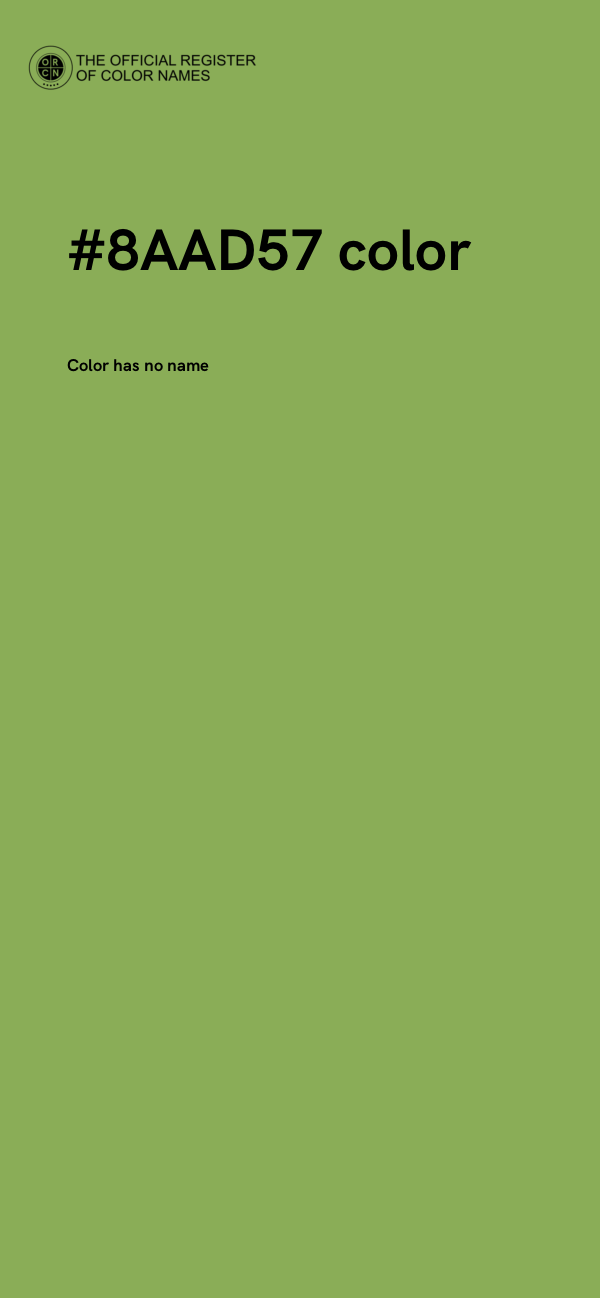 #8AAD57 color image