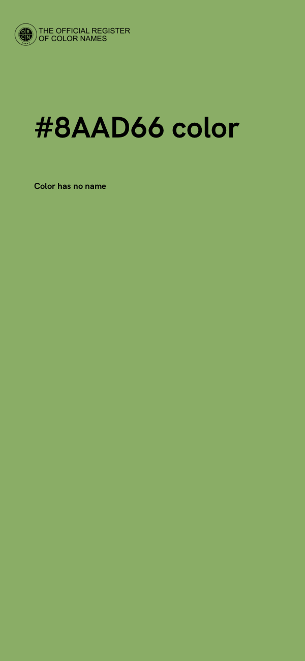 #8AAD66 color image