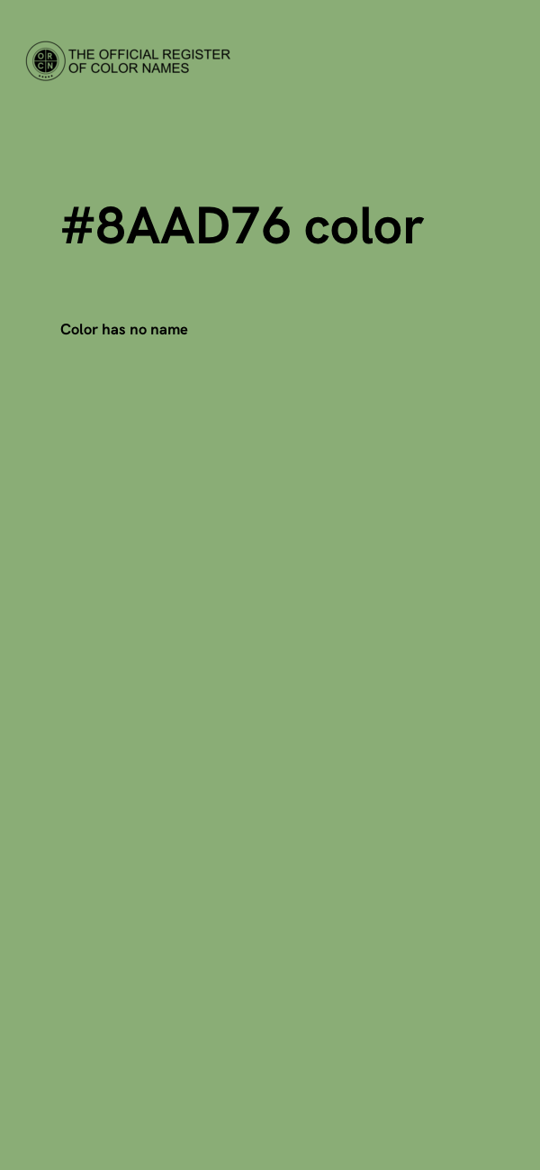 #8AAD76 color image