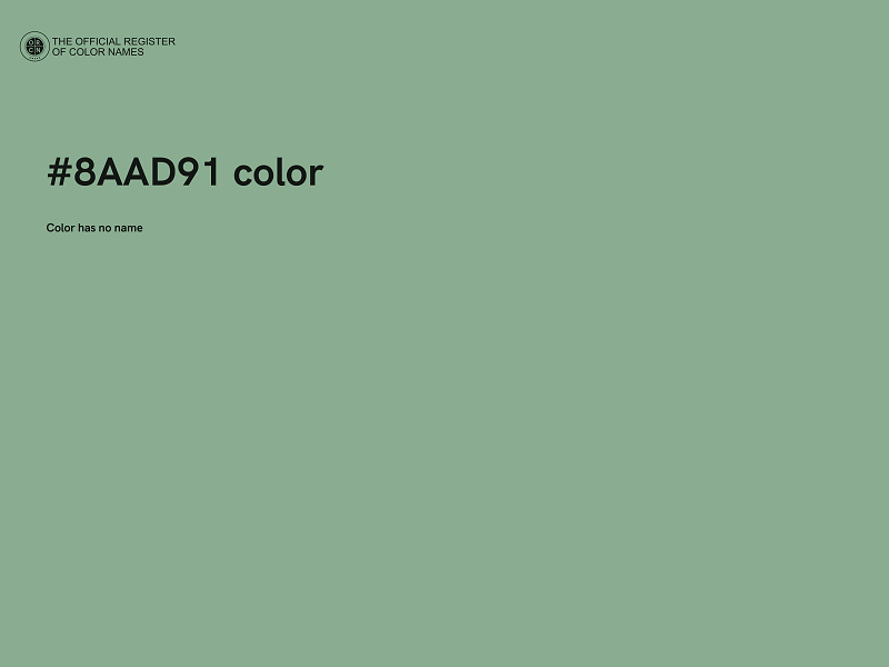 #8AAD91 color image