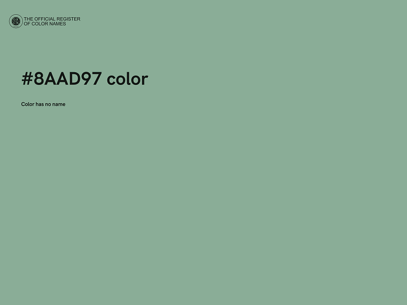 #8AAD97 color image