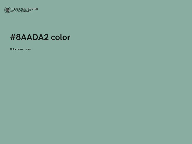 #8AADA2 color image