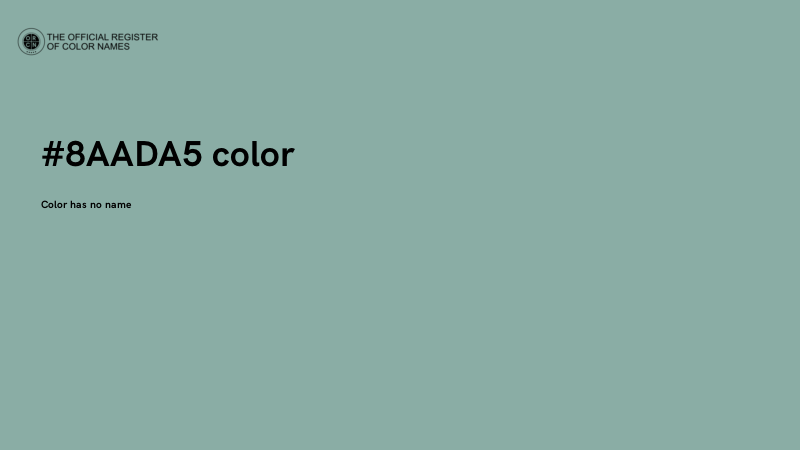 #8AADA5 color image