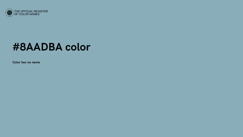 #8AADBA color image
