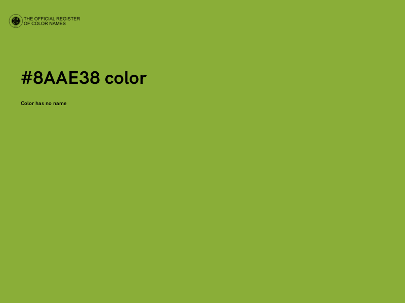 #8AAE38 color image