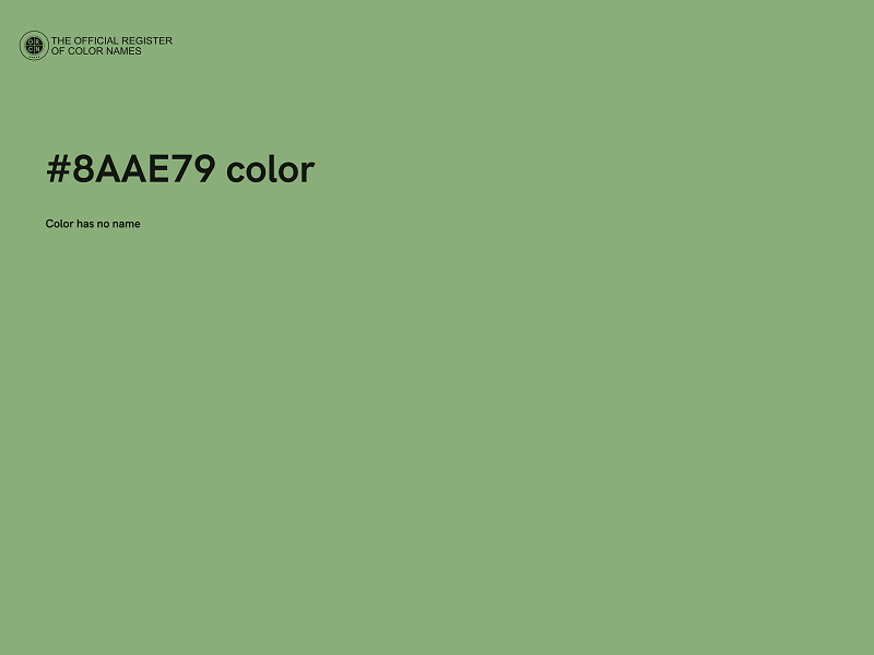 #8AAE79 color image