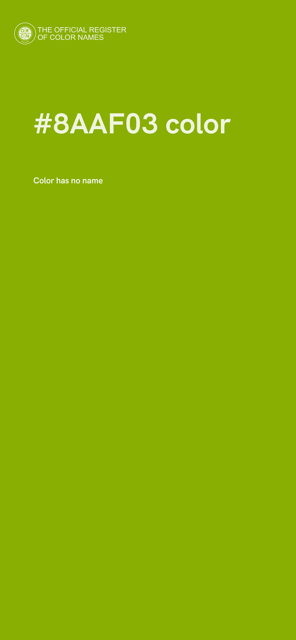 #8AAF03 color image