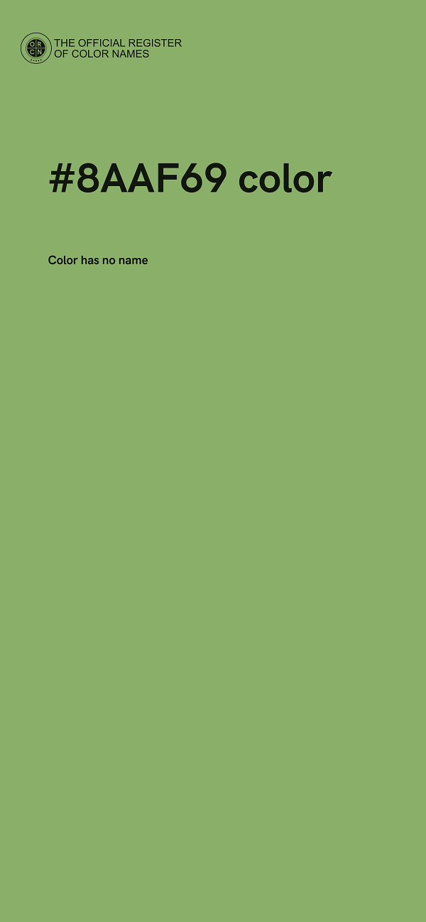 #8AAF69 color image