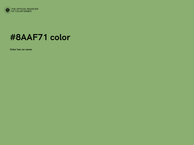 #8AAF71 color image
