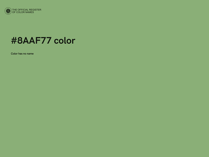 #8AAF77 color image