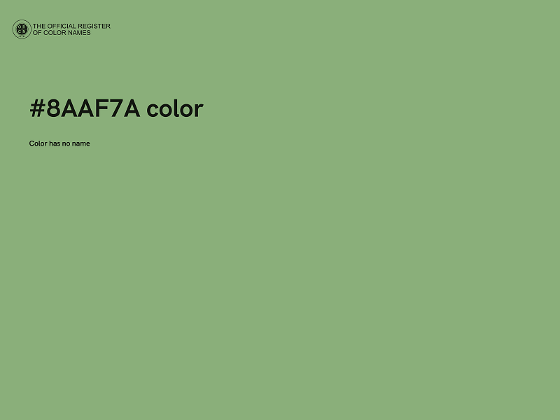 #8AAF7A color image