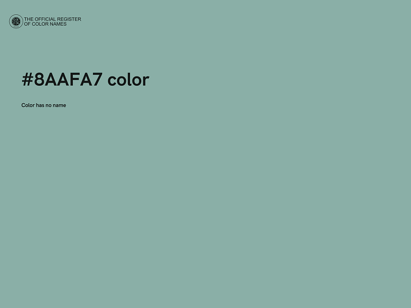 #8AAFA7 color image