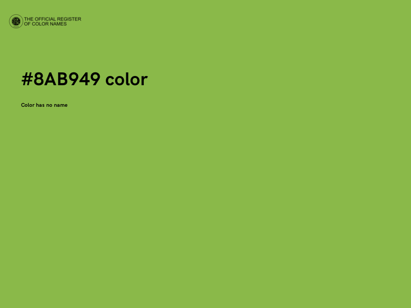#8AB949 color image