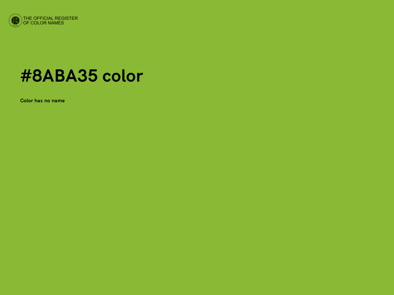 #8ABA35 color image