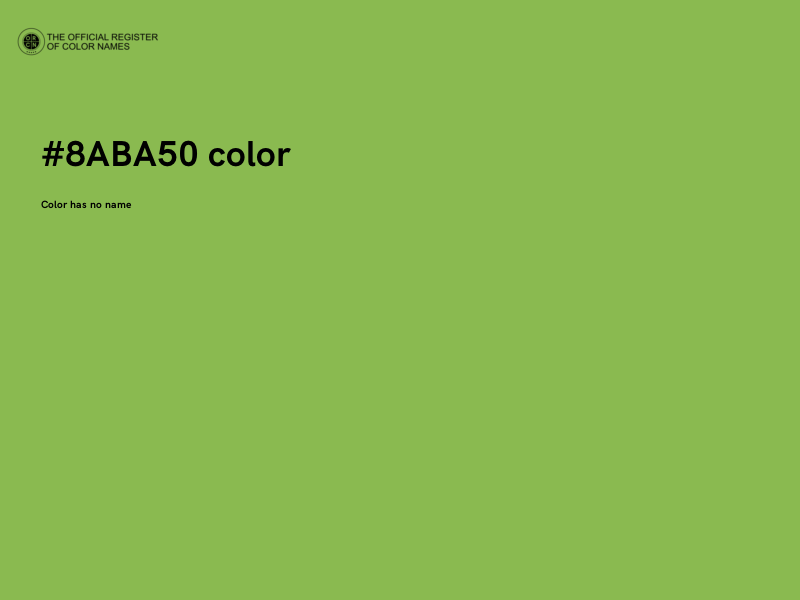 #8ABA50 color image