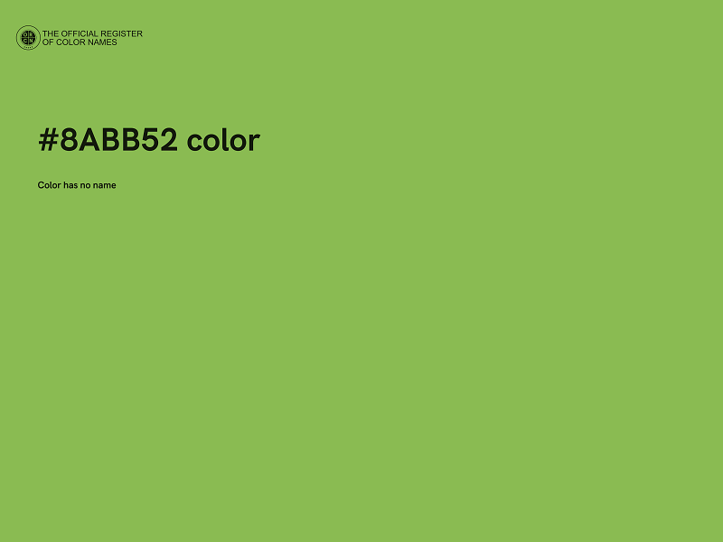 #8ABB52 color image