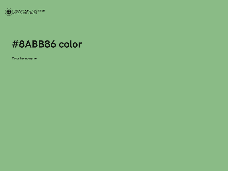 #8ABB86 color image