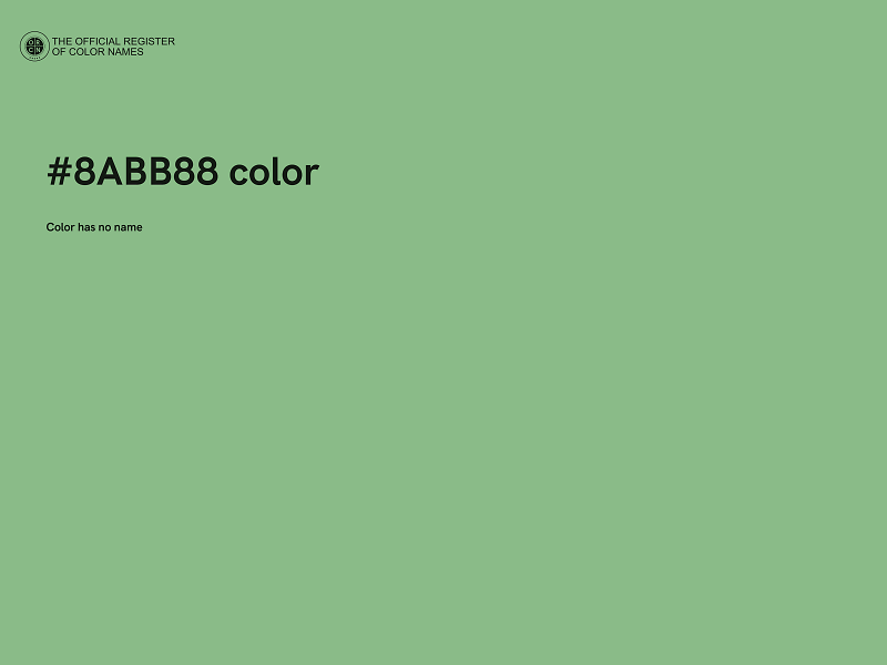 #8ABB88 color image