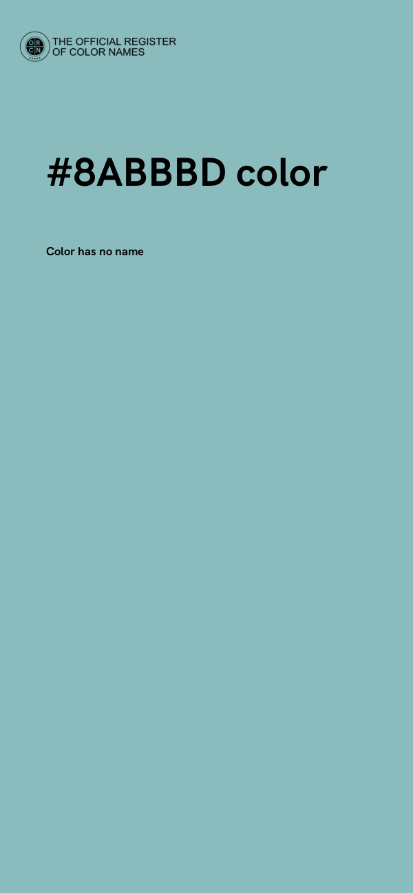 #8ABBBD color image