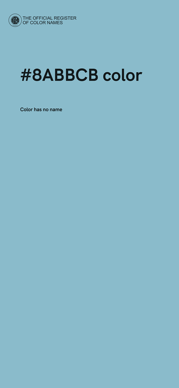 #8ABBCB color image