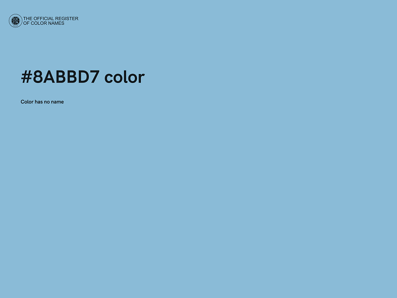 #8ABBD7 color image