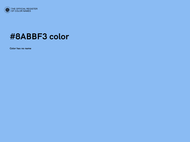 #8ABBF3 color image