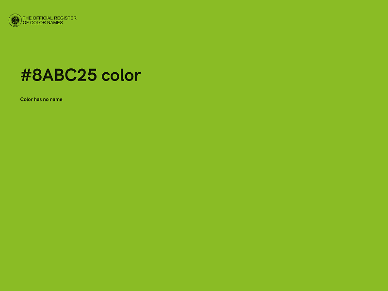 #8ABC25 color image