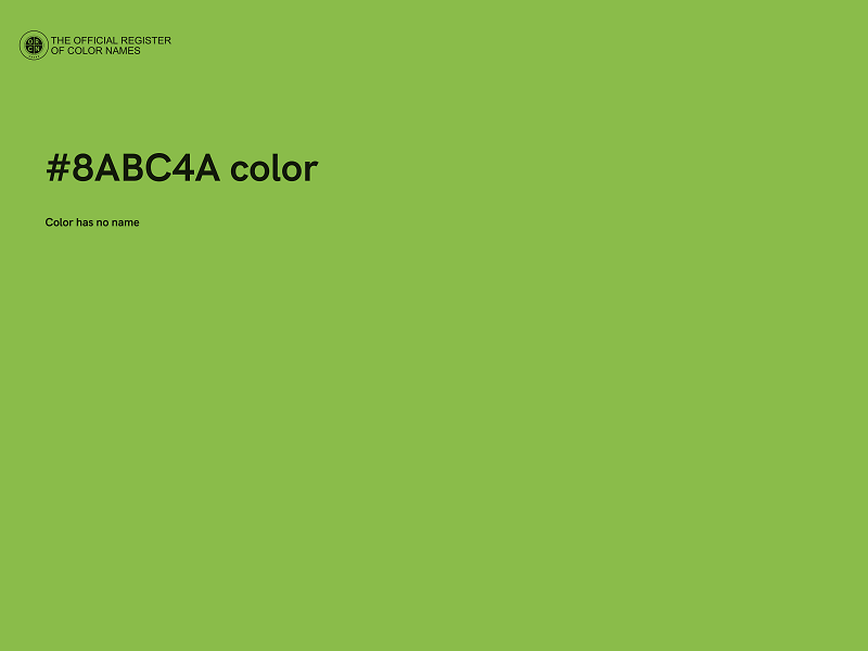 #8ABC4A color image