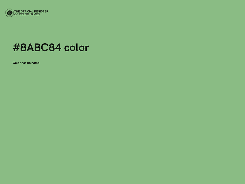 #8ABC84 color image