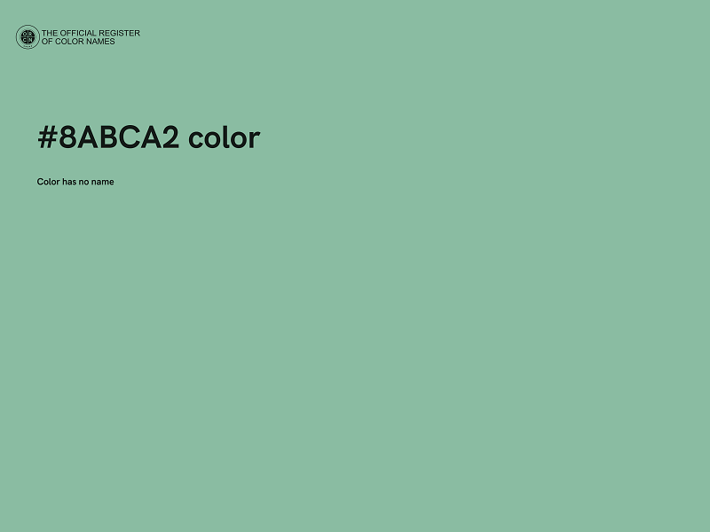 #8ABCA2 color image