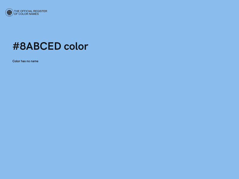 #8ABCED color image