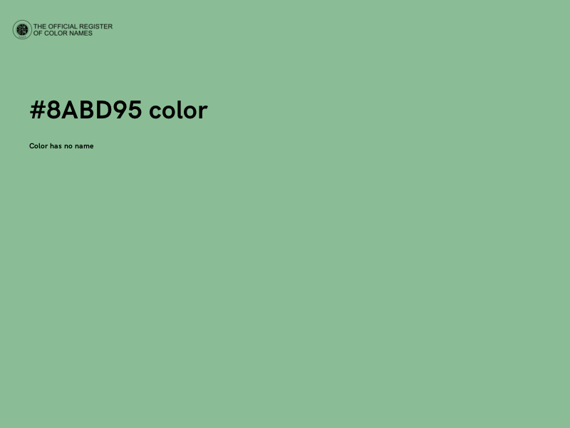 #8ABD95 color image