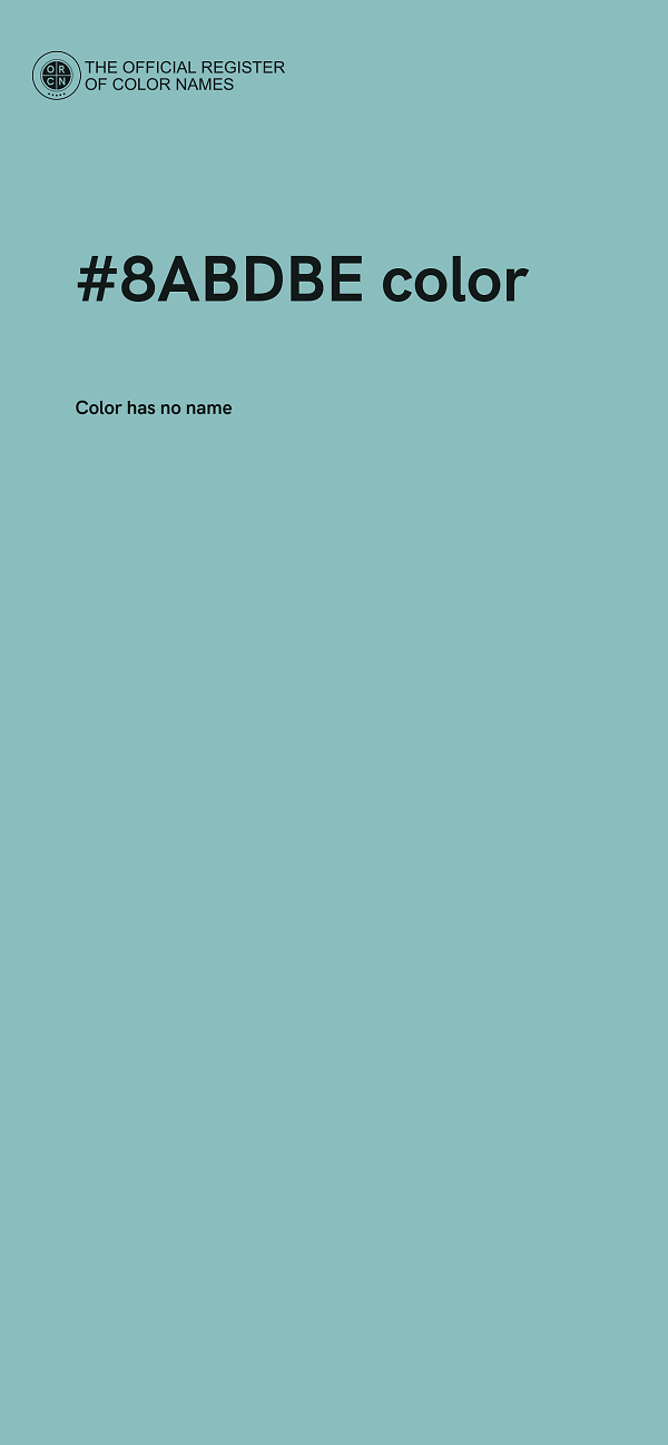 #8ABDBE color image