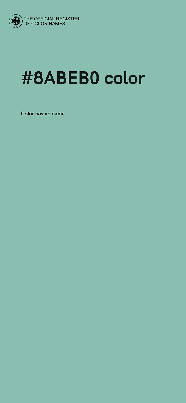 #8ABEB0 color image