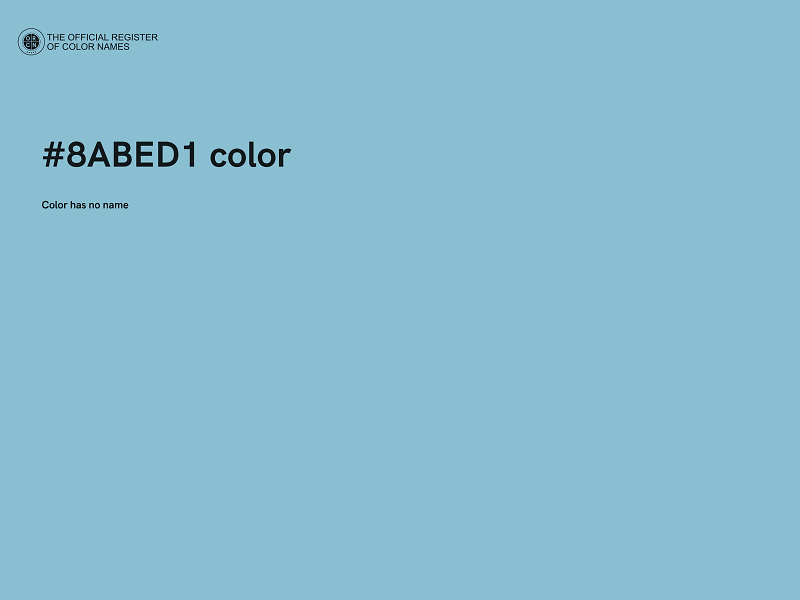 #8ABED1 color image