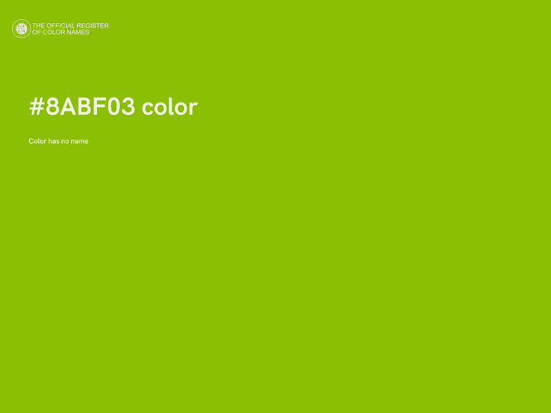 #8ABF03 color image