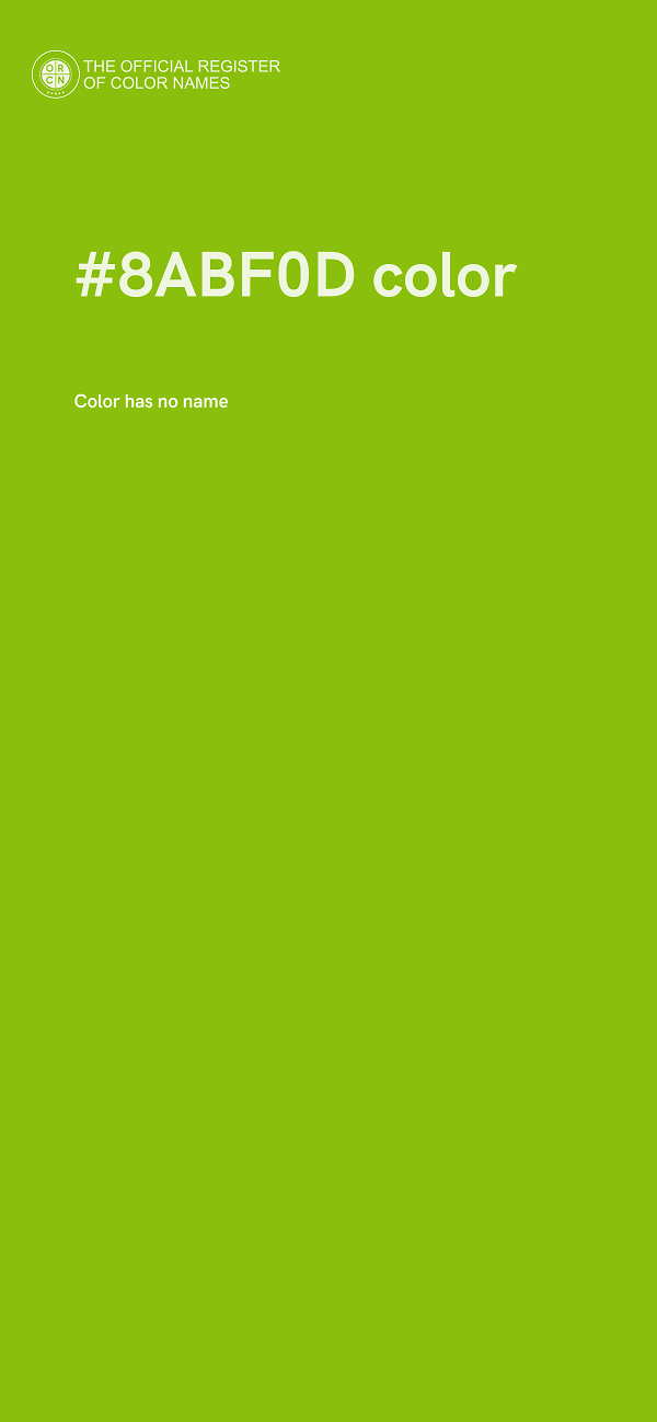 #8ABF0D color image