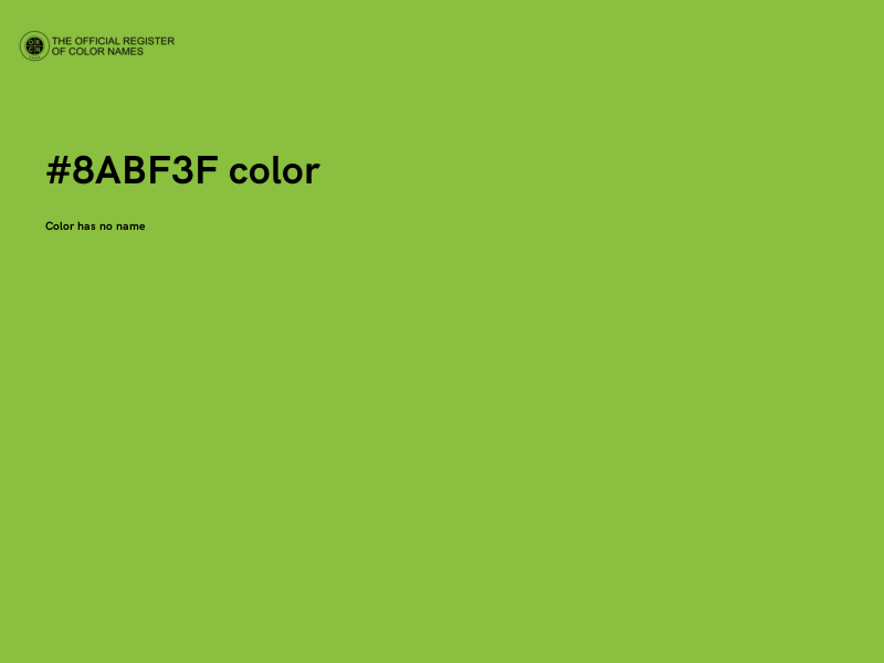 #8ABF3F color image