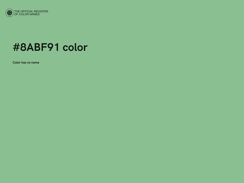 #8ABF91 color image