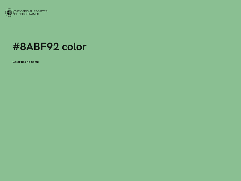 #8ABF92 color image