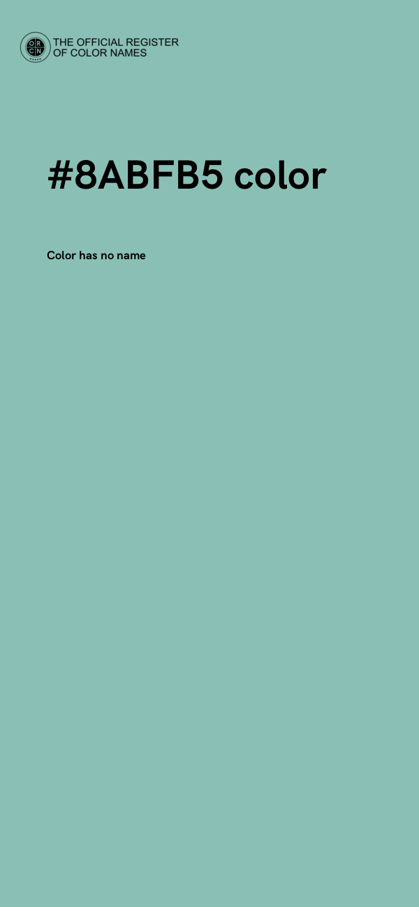 #8ABFB5 color image