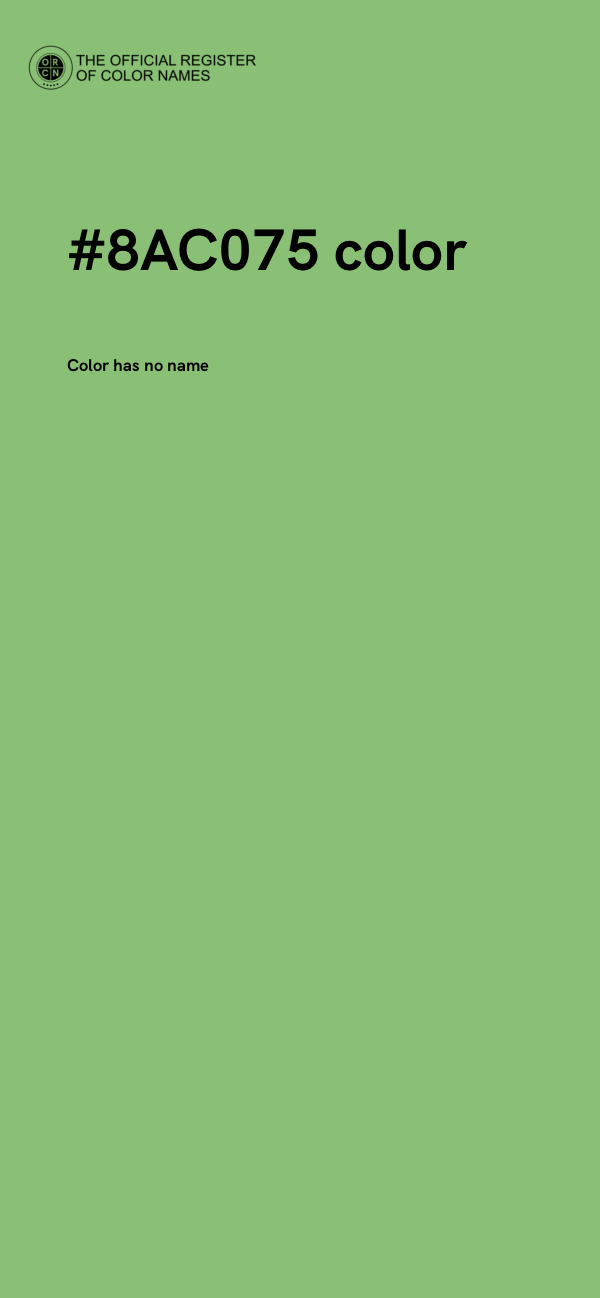 #8AC075 color image