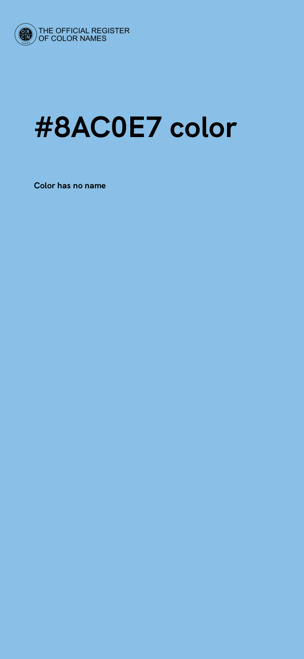 #8AC0E7 color image