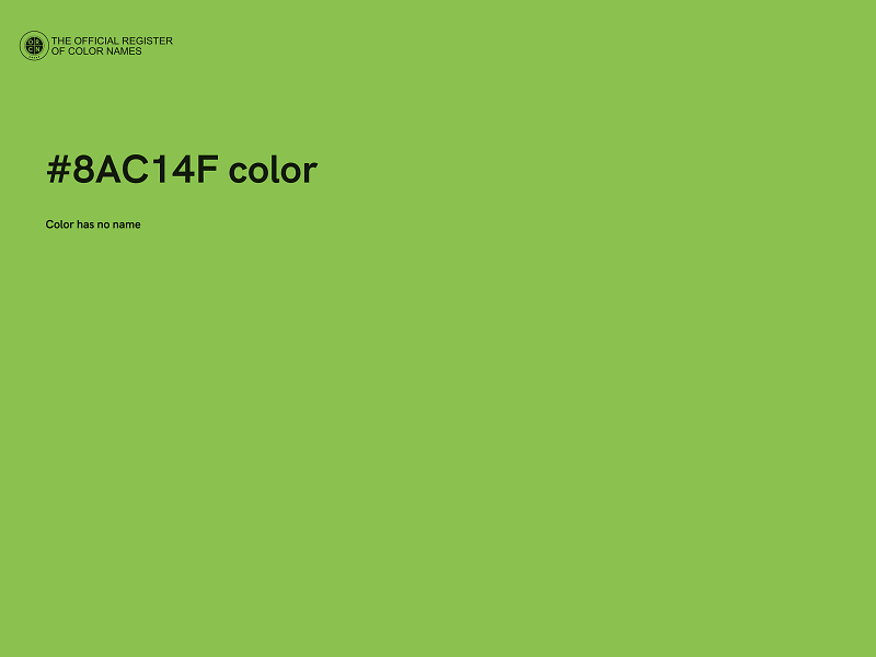 #8AC14F color image