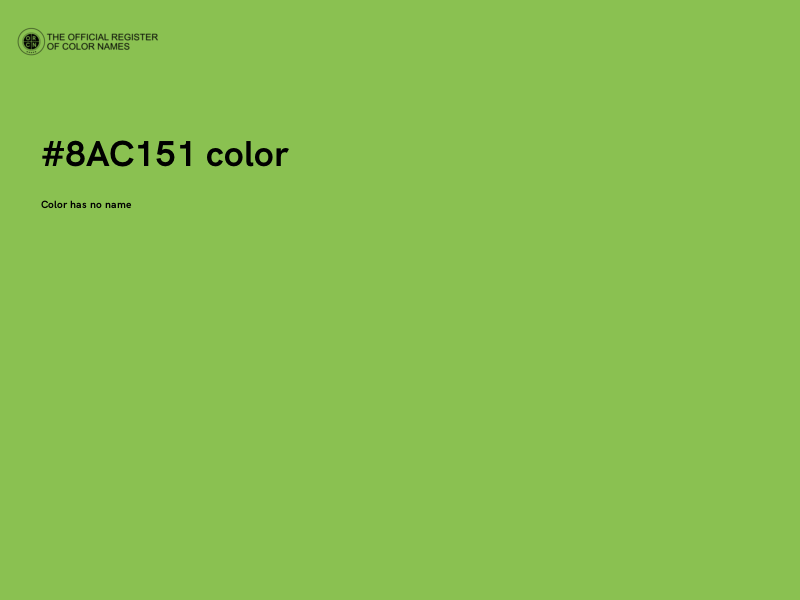#8AC151 color image