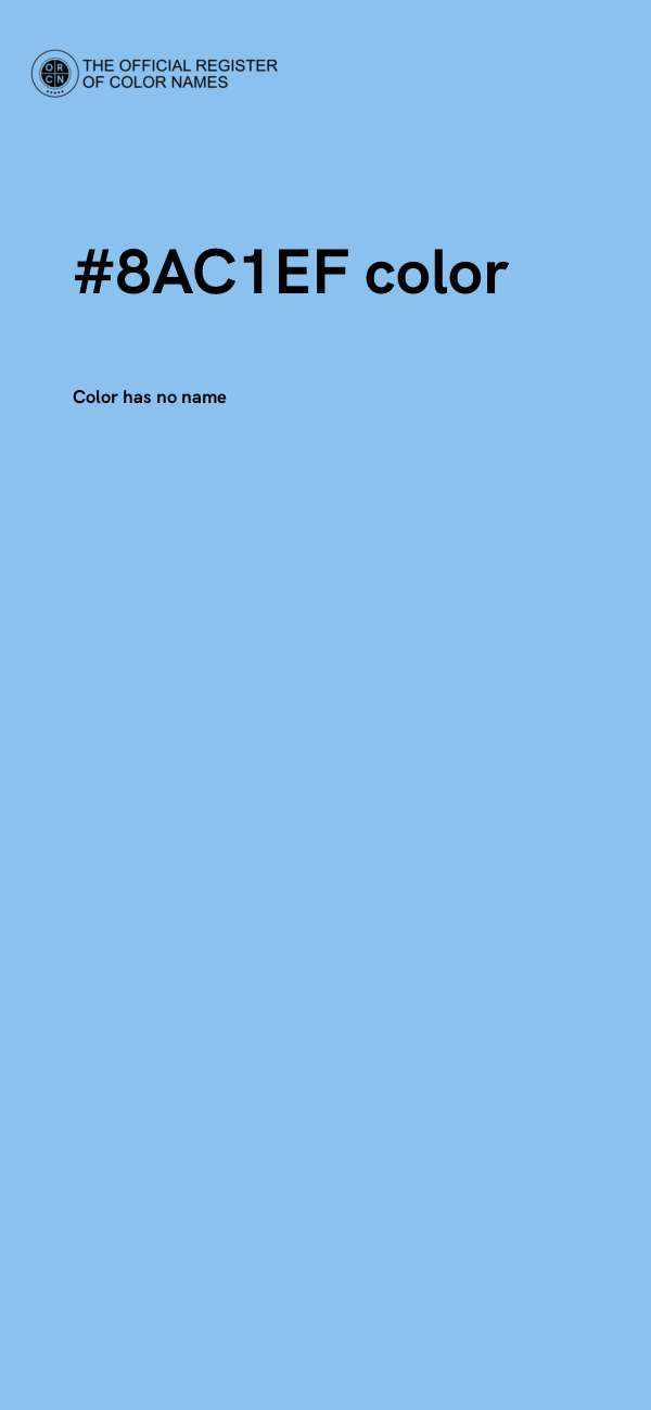 #8AC1EF color image