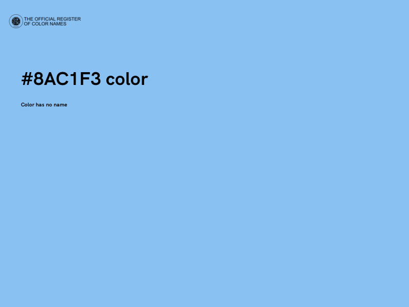 #8AC1F3 color image