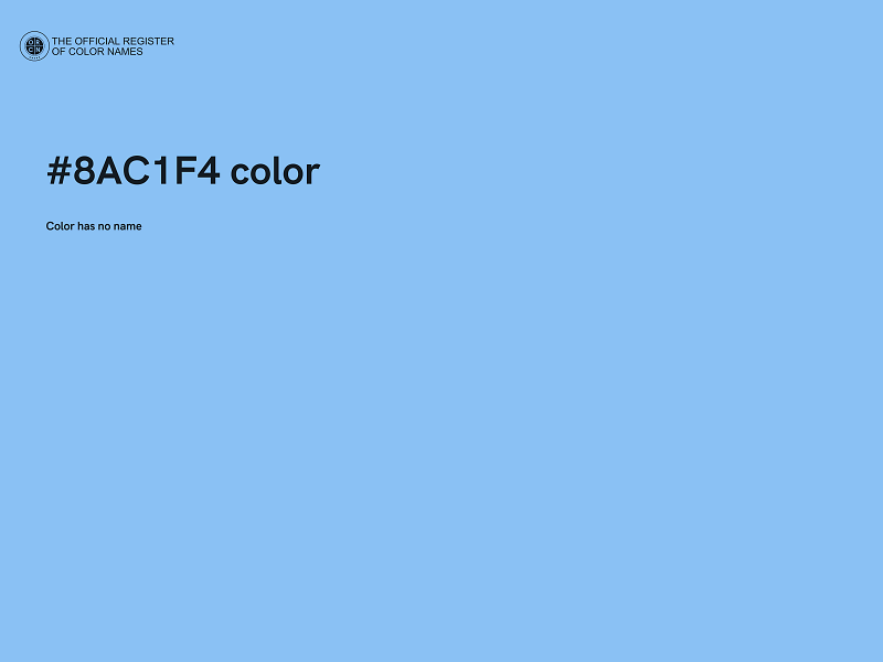 #8AC1F4 color image